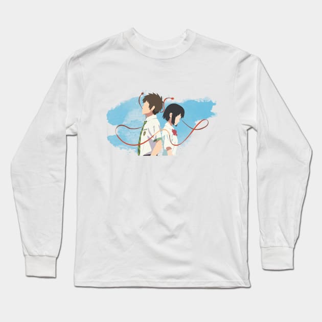 Your Name Minimalist (Taki and Mitsuha) Long Sleeve T-Shirt by DanMcG2018